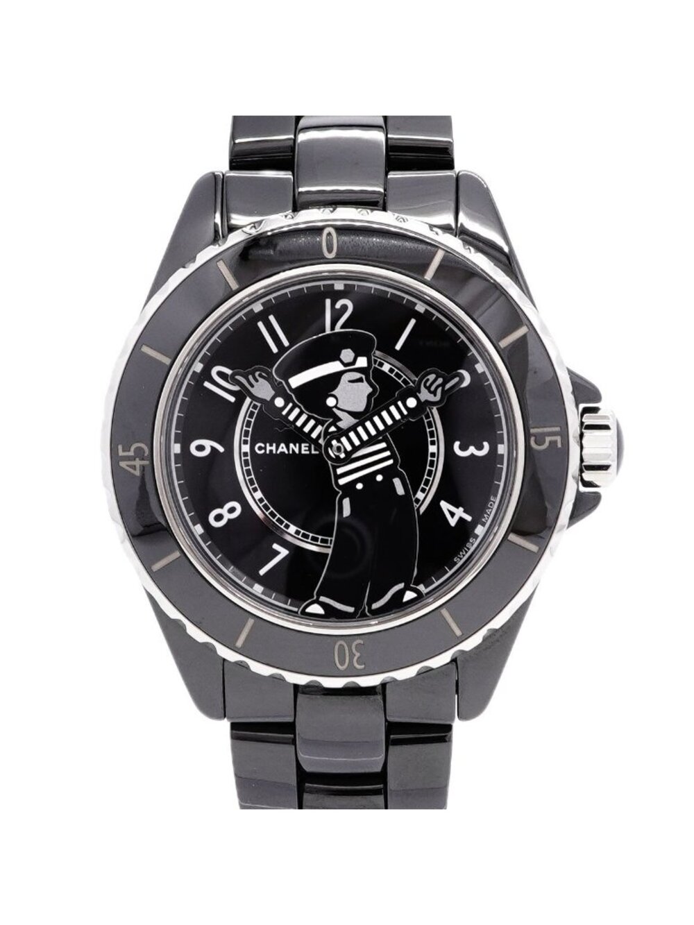Chanel Mademoiselle la Pausa Black Dial Watch